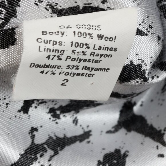 L.A.M.B. Vintage Black Wool and Satin Pencil Skirt - Picture 9 of 10